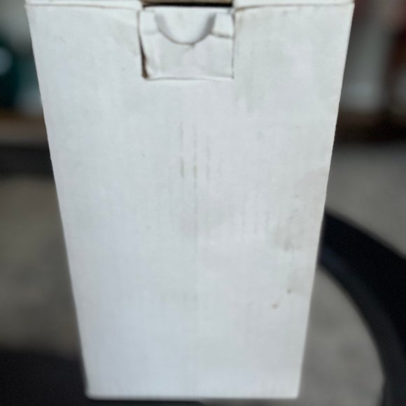 NIB Vintage Ceska Crystal Biscuit Jar Canister w/ Lid, 8”(H), Line Cut Pattern - Picture 5 of 5